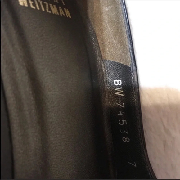 Stuart Weitzman Brown Patent Peep Toe 4” Heels 7 - Picture 3 of 8